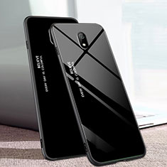Custodia Silicone Specchio Laterale Sfumato Arcobaleno Cover M01 per Xiaomi Redmi 8A Nero