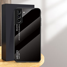 Custodia Silicone Specchio Laterale Sfumato Arcobaleno Cover M02 per Samsung Galaxy S24 5G Nero