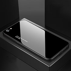 Custodia Silicone Specchio Laterale Sfumato Arcobaleno Cover per Apple iPhone 6 Plus Nero