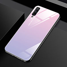 Custodia Silicone Specchio Laterale Sfumato Arcobaleno Cover per Huawei Honor 9X Pro Rosa