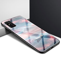Custodia Silicone Specchio Laterale Sfumato Arcobaleno Cover per Huawei Honor X10 Max 5G Marrone