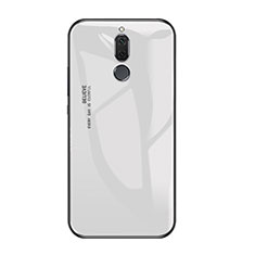 Custodia Silicone Specchio Laterale Sfumato Arcobaleno Cover per Huawei Mate 10 Lite Bianco