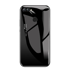 Custodia Silicone Specchio Laterale Sfumato Arcobaleno Cover per Huawei P Smart Nero