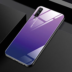 Custodia Silicone Specchio Laterale Sfumato Arcobaleno Cover per Huawei P Smart Pro (2019) Viola