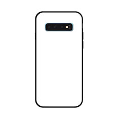 Custodia Silicone Specchio Laterale Sfumato Arcobaleno Cover per Samsung Galaxy S10 5G Bianco