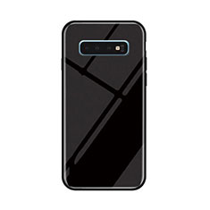 Custodia Silicone Specchio Laterale Sfumato Arcobaleno Cover per Samsung Galaxy S10 Nero