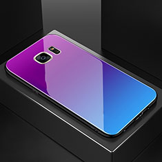 Custodia Silicone Specchio Laterale Sfumato Arcobaleno Cover per Samsung Galaxy S7 Edge G935F Colorato