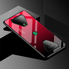 Custodia Silicone Specchio Laterale Sfumato Arcobaleno Cover per Xiaomi Black Shark 3 Rosso
