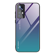 Custodia Silicone Specchio Laterale Sfumato Arcobaleno Cover per Xiaomi Mi 12 5G Multicolore