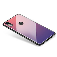 Custodia Silicone Specchio Laterale Sfumato Arcobaleno Cover per Xiaomi Mi 8 Multicolore