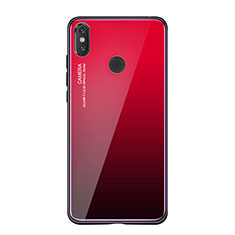 Custodia Silicone Specchio Laterale Sfumato Arcobaleno Cover per Xiaomi Mi 8 SE Rosso