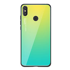 Custodia Silicone Specchio Laterale Sfumato Arcobaleno Cover per Xiaomi Mi 8 SE Verde