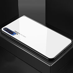 Custodia Silicone Specchio Laterale Sfumato Arcobaleno Cover per Xiaomi Mi 9 Bianco