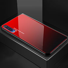 Custodia Silicone Specchio Laterale Sfumato Arcobaleno Cover per Xiaomi Mi 9 Rosso
