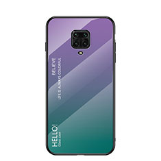 Custodia Silicone Specchio Laterale Sfumato Arcobaleno Cover per Xiaomi Poco M2 Pro Multicolore