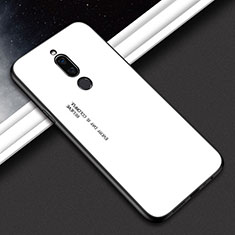 Custodia Silicone Specchio Laterale Sfumato Arcobaleno Cover per Xiaomi Redmi 8 Bianco