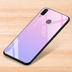 Custodia Silicone Specchio Laterale Sfumato Arcobaleno Cover per Xiaomi Redmi Note 7 Pro Rosa