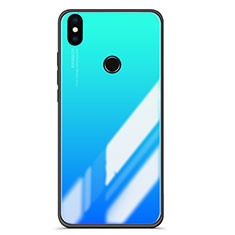 Custodia Silicone Specchio Laterale Sfumato Cover per Xiaomi Mi 6X Cielo Blu