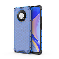 Custodia Silicone Trasparente Laterale 360 Gradi Cover AM1 per Huawei Enjoy 50 Pro Blu