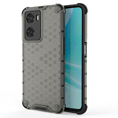 Custodia Silicone Trasparente Laterale 360 Gradi Cover AM1 per Oppo A77 4G Nero