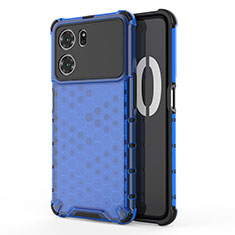 Custodia Silicone Trasparente Laterale 360 Gradi Cover AM1 per Oppo K10 5G Blu