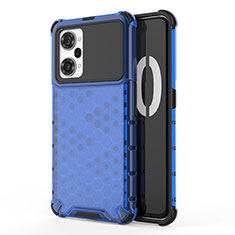 Custodia Silicone Trasparente Laterale 360 Gradi Cover AM1 per Oppo K10 Pro 5G Blu