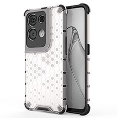 Custodia Silicone Trasparente Laterale 360 Gradi Cover AM1 per Oppo Reno8 Pro 5G Bianco