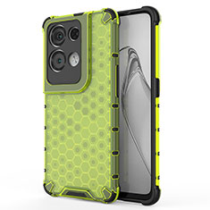 Custodia Silicone Trasparente Laterale 360 Gradi Cover AM1 per Oppo Reno9 Pro+ Plus 5G Verde