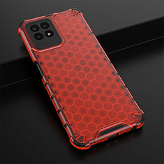 Custodia Silicone Trasparente Laterale 360 Gradi Cover AM1 per Realme Narzo 50 4G Rosso