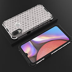 Custodia Silicone Trasparente Laterale 360 Gradi Cover AM1 per Samsung Galaxy A10s Bianco