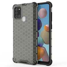 Custodia Silicone Trasparente Laterale 360 Gradi Cover AM1 per Samsung Galaxy A21s Nero