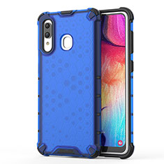 Custodia Silicone Trasparente Laterale 360 Gradi Cover AM1 per Samsung Galaxy A30 Blu