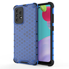 Custodia Silicone Trasparente Laterale 360 Gradi Cover AM1 per Samsung Galaxy A52s 5G Blu