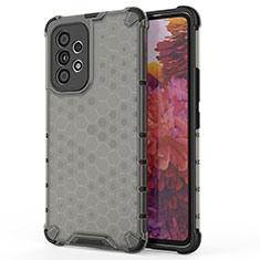 Custodia Silicone Trasparente Laterale 360 Gradi Cover AM1 per Samsung Galaxy A53 5G Nero