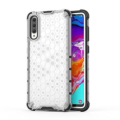 Custodia Silicone Trasparente Laterale 360 Gradi Cover AM1 per Samsung Galaxy A70 Bianco