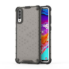 Custodia Silicone Trasparente Laterale 360 Gradi Cover AM1 per Samsung Galaxy A70 Nero