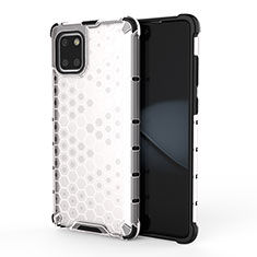 Custodia Silicone Trasparente Laterale 360 Gradi Cover AM1 per Samsung Galaxy A81 Bianco