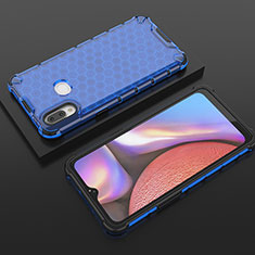 Custodia Silicone Trasparente Laterale 360 Gradi Cover AM1 per Samsung Galaxy M01s Blu