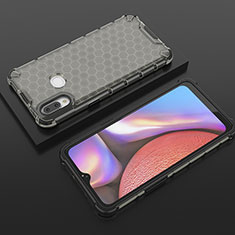 Custodia Silicone Trasparente Laterale 360 Gradi Cover AM1 per Samsung Galaxy M01s Nero