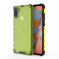 Custodia Silicone Trasparente Laterale 360 Gradi Cover AM1 per Samsung Galaxy M11 Verde