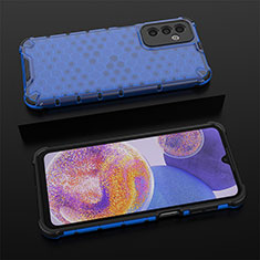 Custodia Silicone Trasparente Laterale 360 Gradi Cover AM1 per Samsung Galaxy M23 5G Blu