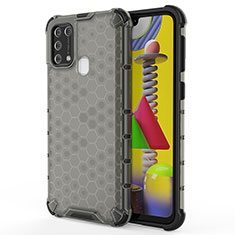 Custodia Silicone Trasparente Laterale 360 Gradi Cover AM1 per Samsung Galaxy M31 Prime Edition Nero