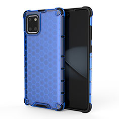 Custodia Silicone Trasparente Laterale 360 Gradi Cover AM1 per Samsung Galaxy Note 10 Lite Blu