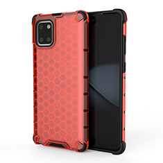 Custodia Silicone Trasparente Laterale 360 Gradi Cover AM1 per Samsung Galaxy Note 10 Lite Rosso