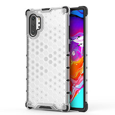 Custodia Silicone Trasparente Laterale 360 Gradi Cover AM1 per Samsung Galaxy Note 10 Plus 5G Bianco