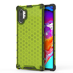 Custodia Silicone Trasparente Laterale 360 Gradi Cover AM1 per Samsung Galaxy Note 10 Plus 5G Verde