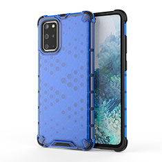 Custodia Silicone Trasparente Laterale 360 Gradi Cover AM1 per Samsung Galaxy S20 Plus 5G Blu