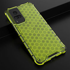 Custodia Silicone Trasparente Laterale 360 Gradi Cover AM1 per Vivo X60 Pro 5G Verde