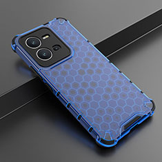 Custodia Silicone Trasparente Laterale 360 Gradi Cover AM1 per Vivo X80 Lite 5G Blu