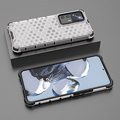 Custodia Silicone Trasparente Laterale 360 Gradi Cover AM1 per Xiaomi Mi 12T Pro 5G Bianco